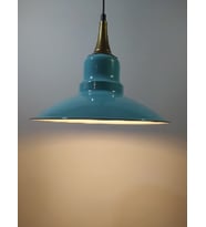 RİOLİGHT RETRO TURKUAZ TEKLİ METAL SARKIT AVİZE ÇAP: 30CM (Siyah)