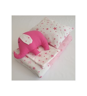 Oyun Parkı Bebek Uyku Seti 5 Parça (Pembe)