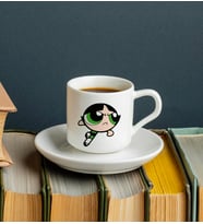 Power Puff Girls Buttercup Tasarımlı Türk Kahvesi Fincanı