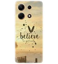 Infınix Note 30 Kılıf Resimli Desenli Baskılı Silikon Belive in Yourself 1316