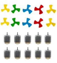 10 adet DC Motor Deney Motoru + 10 adet Pervane