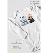 Dayıya ve Halaya Özel Uzun Kollu Bebek Body %100 Pamuk