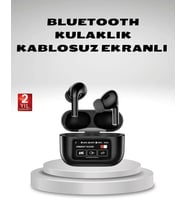 Aktif Gürültü Engelleme (ANC) Kablosuz Bluetooth Kulaklık – Dijital Ekranlı, Dokunmatik ve Uzun Pil