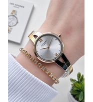 Lee Cooper Gold Minimal İnce Bilezik Kadın Kol Saati Şık Ve Zarif 2 yıl Garantili+Bileklik C8308.230