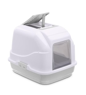Imac Easy Cat Kapalı Kedi Tuvaleti Gri/beyaz 50x40x40cm
