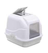 Imac Easy Cat Kapalı Kedi Tuvaleti Gri/beyaz 50x40x40cm