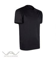 VAV Baseti-03 Yuvarlak Yaka Tişört Siyah XS
