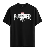 The Punisher - %100 Pamuklu Erkek Siyah Tişört - Premium Quality (Beyaz)