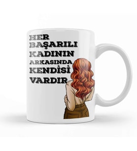 Her Kadın Başarılıdır Komik Kupa Bardak Porselen