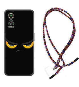 General Mobile GM 21 Pro GM 22 Pro Plus Kılıf Boyun Asklı Rasta Silikon Black Eyes 1644
