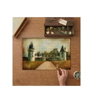 Ortaçağ Kaleleri Fransa Tasarımı 240 parça Ahşap Puzzle Ahşap Kutuda MP09033