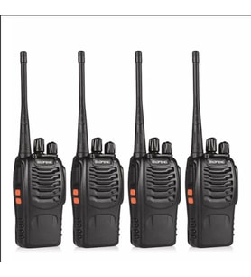 4 adet baofeng BF-999s telsiz seti siyah renk baofeng telsiz 4 adet set baofeng BF-888s el telsizi bf-888s bf-999s zt-v68 Telsiz Walkie Talkie + (KULAKLIK HEDİYELİ)