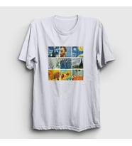 Presmono Unisex Beyaz Art Painter Vincent Van Gogh T-Shirt 303019tt
