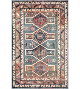 Eliana Home Baskılı, Yıkanabilir Kaymaz Taban Salon Halısı LNA1178 100x150 cm (Pembe)