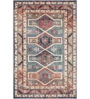 Eliana Home Baskılı, Yıkanabilir Kaymaz Taban Salon Halısı LNA1178 100x150 cm (Pembe)