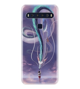 TCL 10L 10 Plus 10SE 20E 20SE 30SE L7 Kılıf Desemli Silikon Kız ve Ejderha 1742
