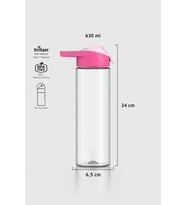 Renga Juno 630 ml Tritan Matara 911045 Füme-Sarı (Fuşya-Pembe)