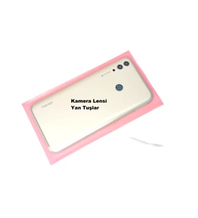 Tkgz Huawei Uyumlu Honor 8C (BKK-L21) Kasa Arka Pil Batarya Kapağı GOLD