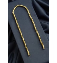 Hematit Taşı Fasetli Rondela Kesim Altın Sarı 6x3mm Doğal Taş Dizi