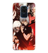 Xiaomi Redmi NOTE 9 Uyumlu Tokyo Ghoul Kaneki Ken Tasarımlı Şeffaf Telefon Kılıfı
