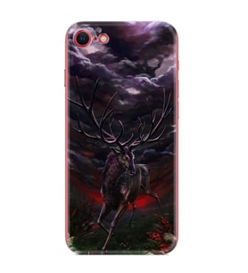 Apple iPhone 5 6 7 8 Plus Se XR Kılıf Desemli Silikon Dark Deer 1786