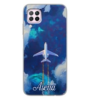 Huawei Gökyüzü Ve Uçak Tasarımlı Şeffaf Telefon Kılıfı