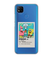 Redmi 9C / Redmi 10A Uyumlu Sunger Bob Minimalist Poster Desenli Şeffaf Telefon Kılıfı