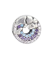 Nur Silver Renkli Taş Geçişli Gümüş Charm NUR-BL00017