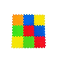 Akar Renkli Oyun Matı Düz 7mm 33x33 9lu