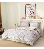 Monohome Premium Luxury Çift Kişilik Nevresim Takımı 3D Pamuk Saten Patchwork (Çok Renkli)