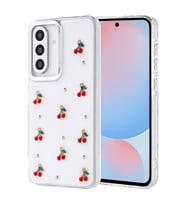 Samsung Galaxy A56 Uyumlu Kılıf Airbag Tasarımlı Simli Şeffaf Zore Kutup Kapak (Kırmızı)