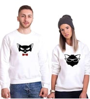 Tshirthane Cat Sevgili Kombinleri Sweatshirt Kombini (Tek Ürün Fiyatıdır.)
