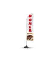 Döner Temalı Yelken Bayrak V5