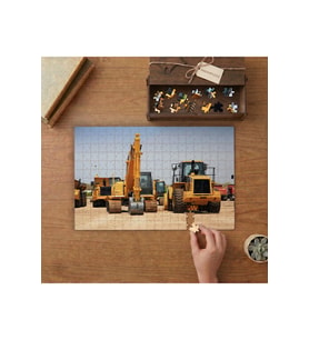 İş Makineleri Tasarımı 240 parça Ahşap Puzzle Ahşap Kutuda MP06838