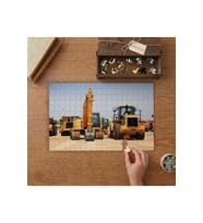 İş Makineleri Tasarımı 240 parça Ahşap Puzzle Ahşap Kutuda MP06838