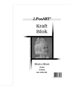 Ponart Kraft Defter Spralli 35x50 cm. 15 Yaprak 