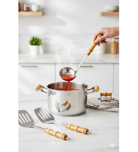 Bambum Mundo - Bambu Saplı Kepçe - 34-9,5cm