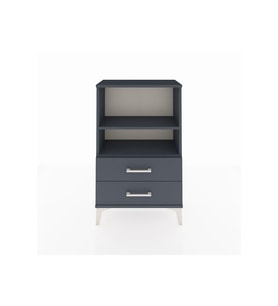 Arges Komodin 2 Raflı 2 Çekmeceli 60x30x96 Antrasit-Antrasit