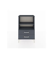 Arges Komodin 2 Raflı 2 Çekmeceli 60x30x96 Antrasit-Antrasit