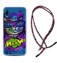 Huawei P20 Lite Mate 10 20 Lite Pro P40 Lite KılıfBoyun Asklı Rasta Silikon Super Meow 1715