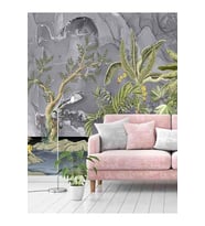 Dreamwall Tropik Desenli Isı Ve Ses Yalıtımlı Sağlıklı Tekstil Duvar Kağıdı (Çok Renkli)