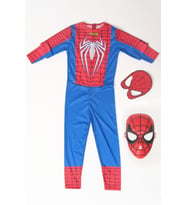Spiderman Beyaz Baskılı Yeni Örümcek Adam Maske Hediyeli - 2 Maskeli