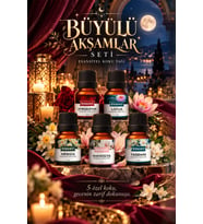 Büyülü Akşamlar Seti 5’li Esansiyel Koku Yağı – Difüzör ve Buhurdanlık Esansı