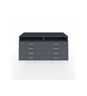 Kronos Konsol 2 Raflı 8 Çekmeceli  176x59x99 Antrasit-Antrasit