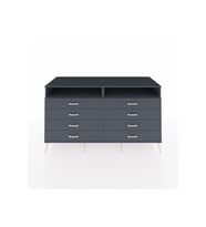 Kronos Konsol 2 Raflı 8 Çekmeceli  176x59x99 Antrasit-Antrasit