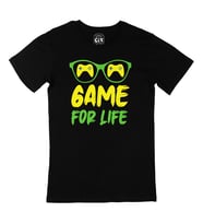 Sarı Game For Life Siyah Tişört