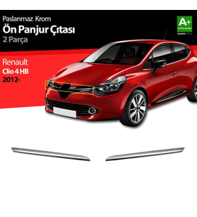 Renault Clio Uyumlu 4 Hatchback Krom Ön Panjur 2 Parça. 2012 Üzeri