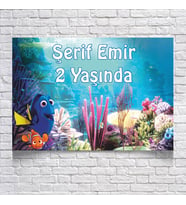 Deniz Temalı Doğum Günü Afişi