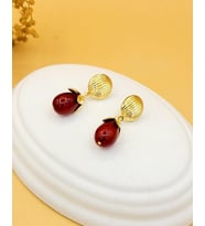 Kızıl Işıltılı Gold Küpe