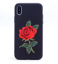 iPhone X / XS Kılıf Zore Rose Kılıf (Siyah)